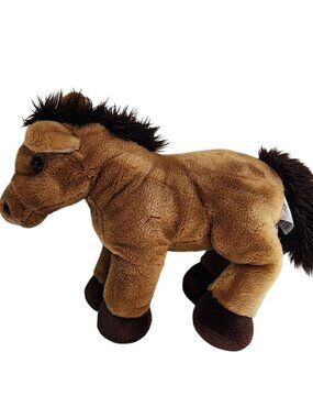 Build A Bear BAB Retired Brown White Pony Plush Horse